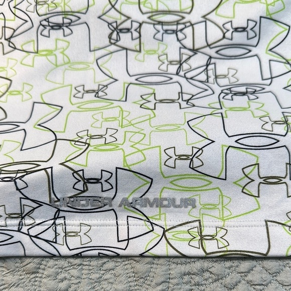 Under Armour White and Green Leather Jacket - Picture 5 of 11